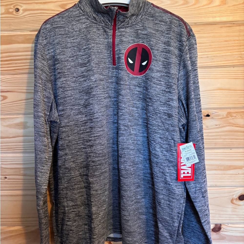 Marvel brand Deadpool half-zip pullover